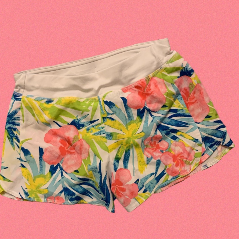 Pool Shirts for Girls Athletic Works Bright Tropical Floral Large (10-12)